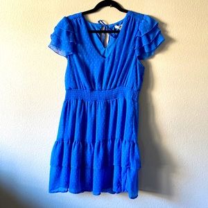 5/$10❤️❤️❤️NWTs Indulge In Style Royal Blue Ruffles Dress